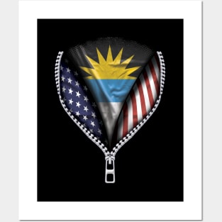 Antiguan & Barbudan Flag  Antigua & Barbuda Flag American Flag Zip Down - Gift for Antiguan & Barbudan From Antigua & Barbuda Posters and Art